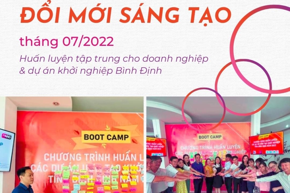 FiNNO - Bootcamp - Chương trình huấn luyện tập trung cho doanh nghiệp/dự án khởi nghiệp Bình Định (tháng 7/2022)